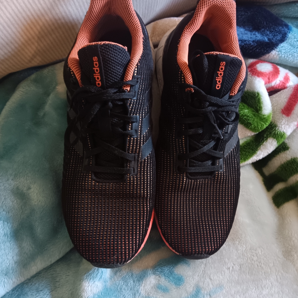 Adidas Men's Black and Orange Athletic Shoes